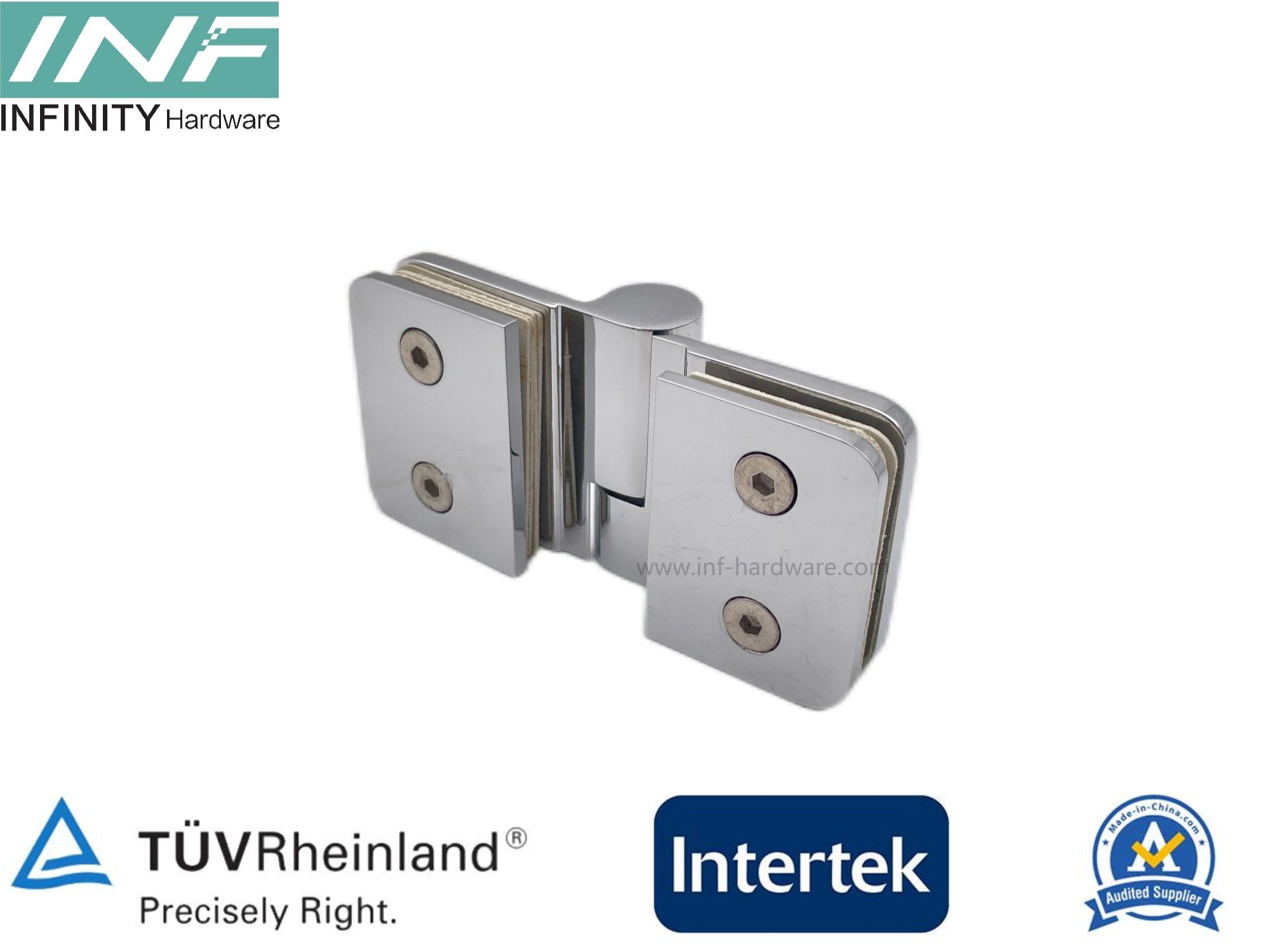 Glass To Glass Pivot Glass Door Shower Hinge 180° Open/Close And Selfclosing Function