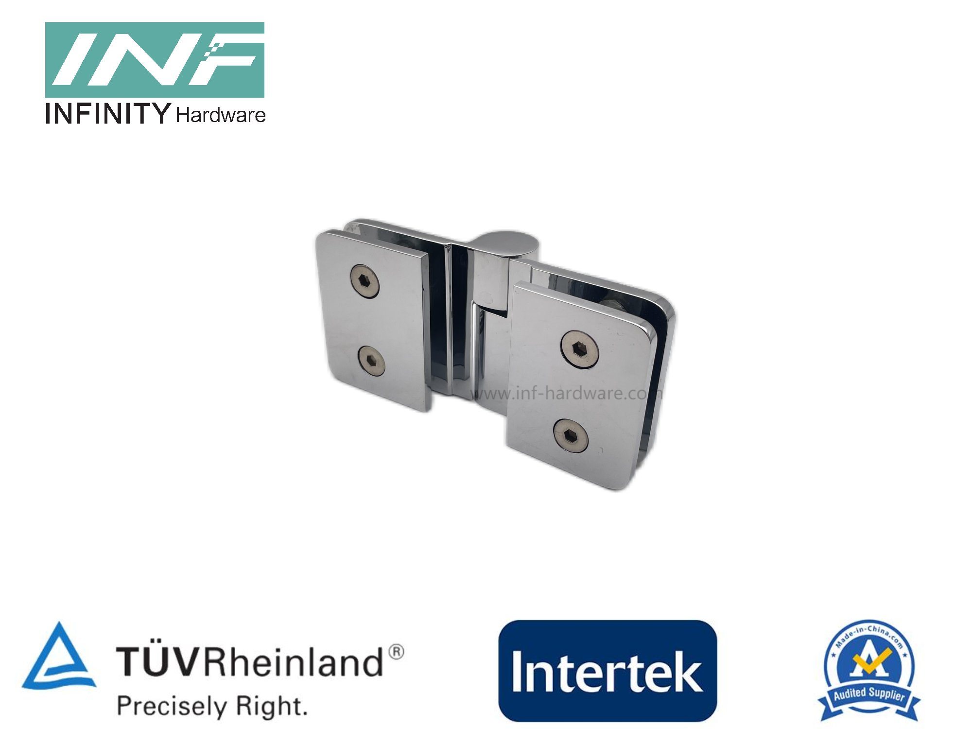 Glass To Glass Pivot Glass Door Shower Hinge 180° Open/Close And Selfclosing Function