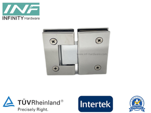 Brass Polish Chrome 180 Degree Glass to Glass Shower Hinge