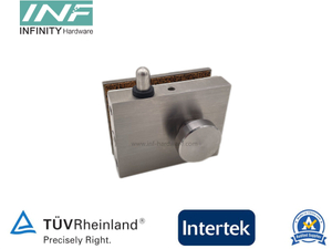 Stainless Steel Patch Bottom Lock with Knob for Sliding Folding Glass Door System