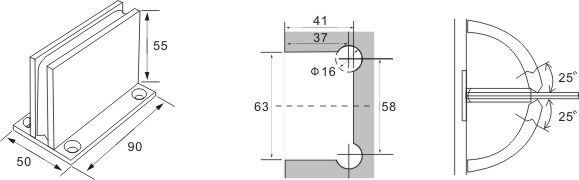 Factory Wholesale Cheap Glass to Wall Full Plate Glass Clamp