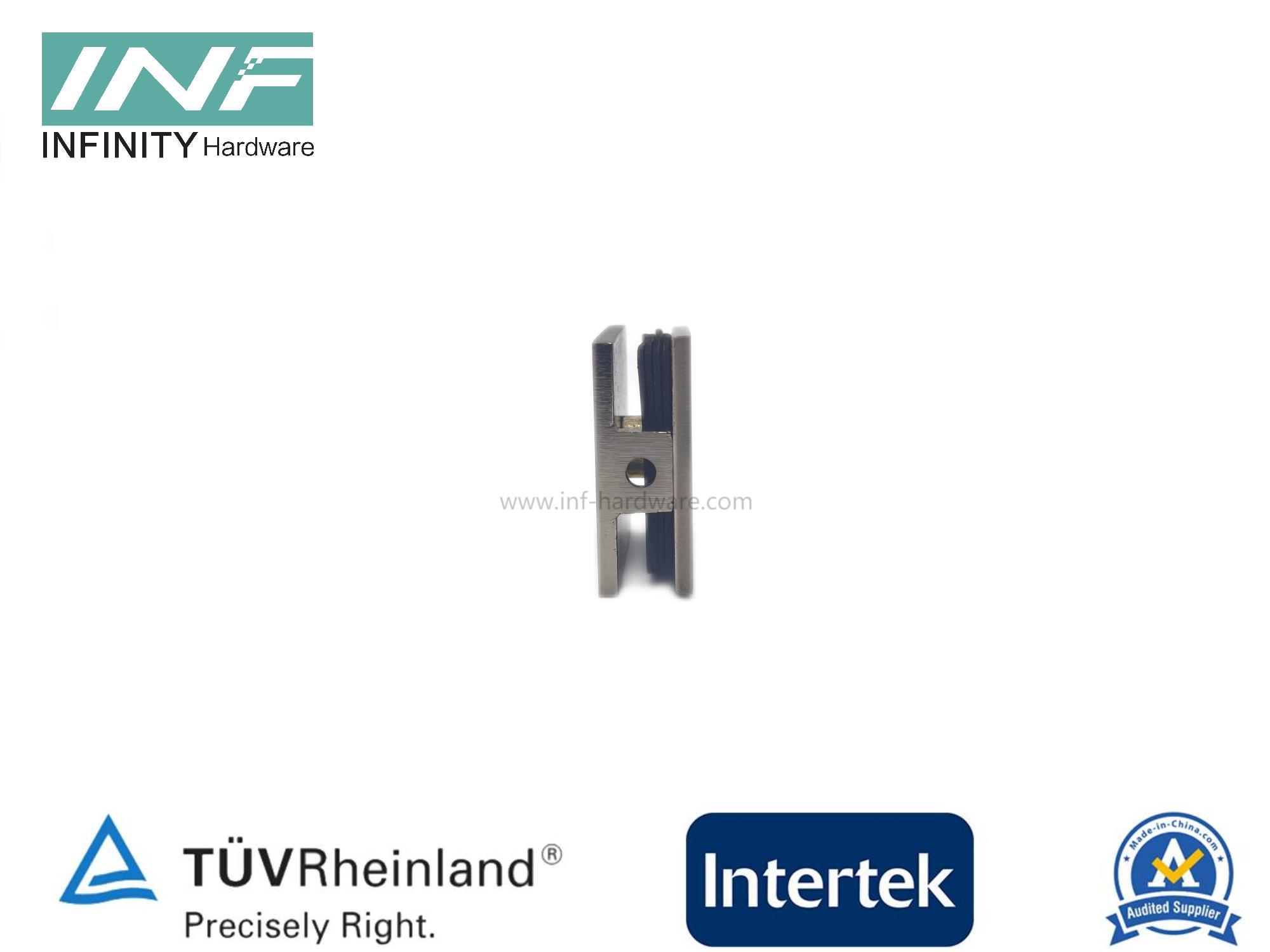 Brass Brushed Nickel Glass Wall Mounted Corner Glass Clamp for Glass Fitting and Showeroom