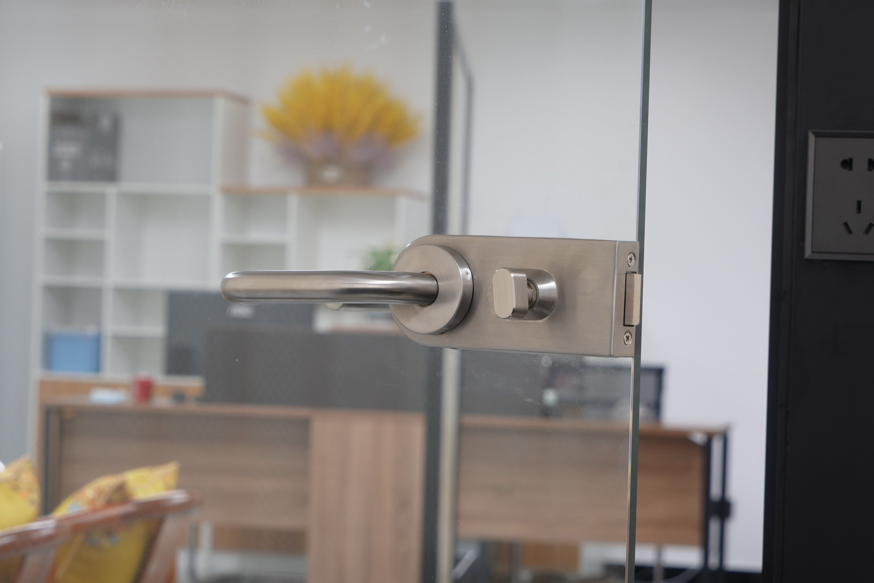 Stainless Steel Freamless Glass Door Lock for Glass Fitting