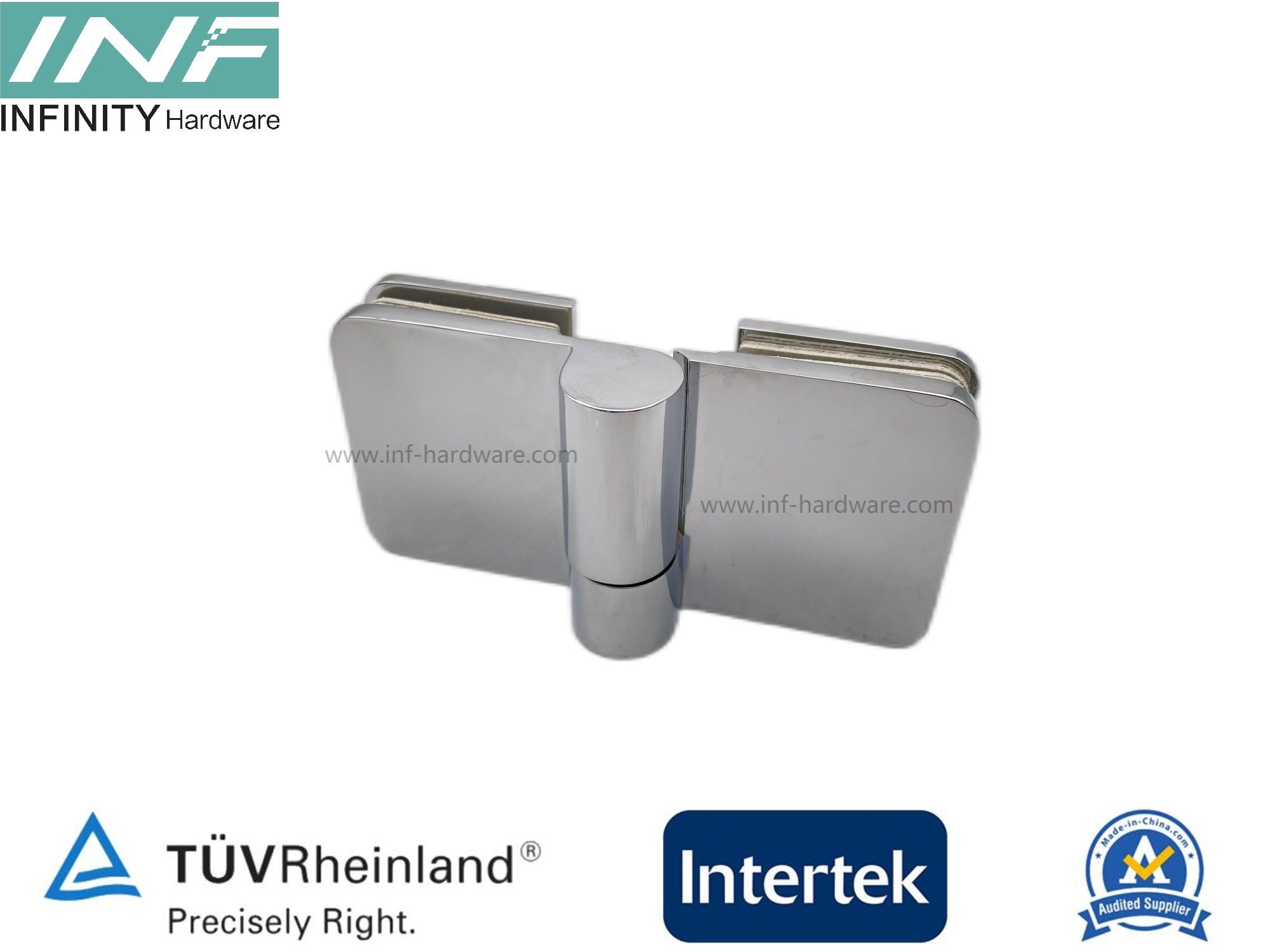 Glass To Glass Pivot Glass Door Shower Hinge 180° Open/Close And Selfclosing Function