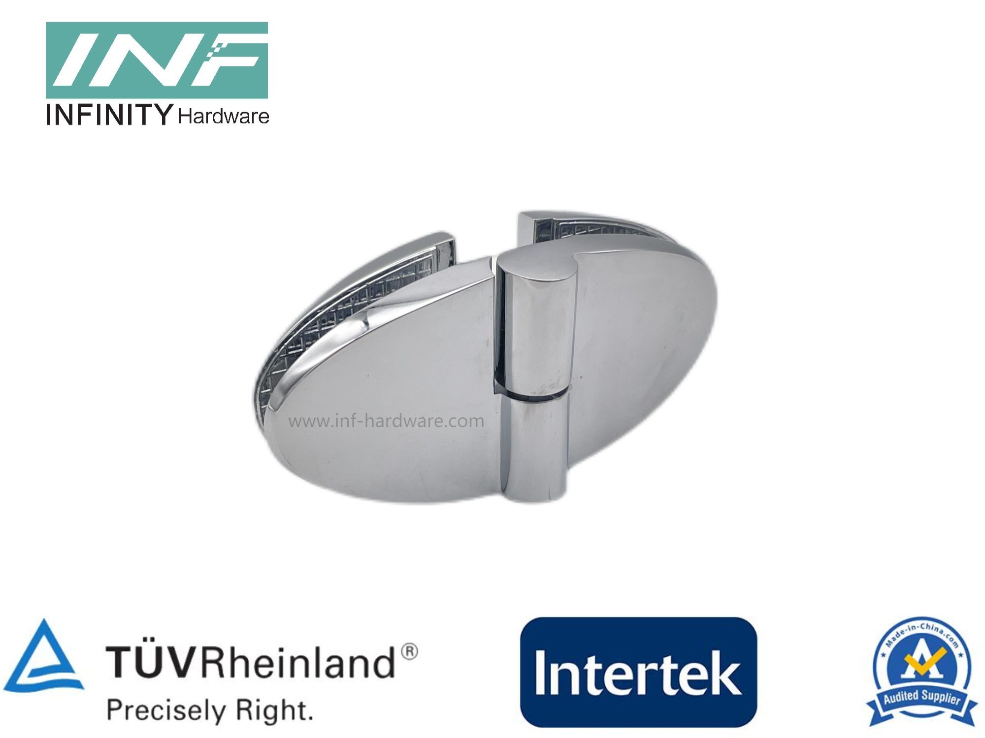 Glass To Glass Pivot Glass Door Shower Hinge 180° Open/Close And Selfclosing Function
