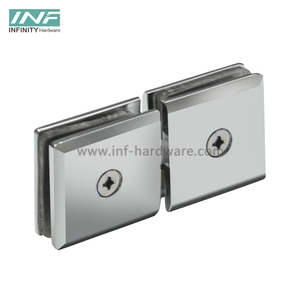 Glass Fitting Bevel Edge Glass Clamp 180° with Movable Function